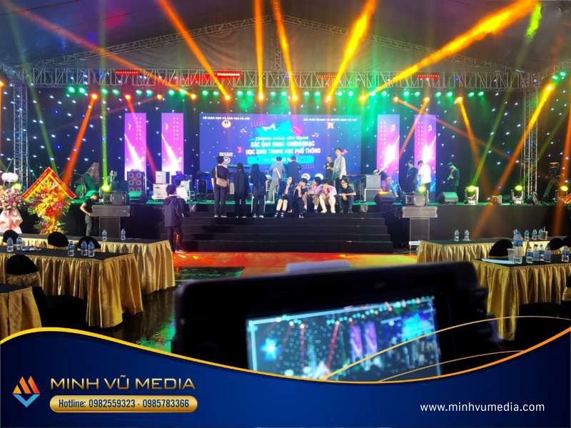 Minh Vũ Media bố trí sân khấu biểu diễn âm nhạc