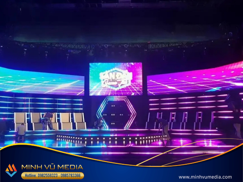 Minh Vũ Media cho thuê lắp đặt màn hình led cong trọn gói