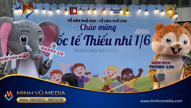 Sự kiện Chúc mừng Quốc tế thiếu nhi do Minh Vũ Media tổ chức