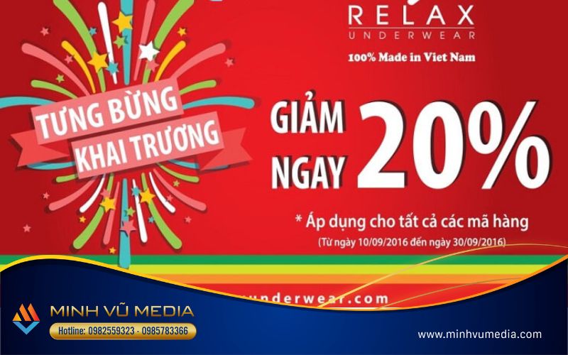 Băng rôn màu đỏ nổi bật