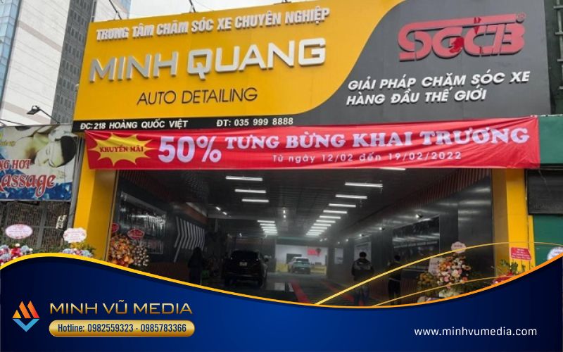 Băng rôn sự kiện khai trương tạo ấn tượng độc đáo