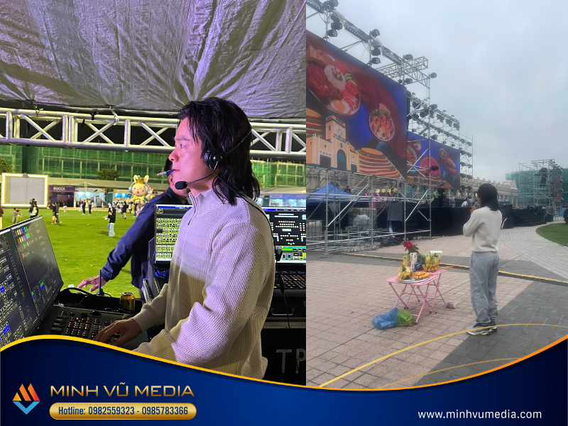 Đội ngũ Minh Vũ Media hỗ trợ 24/7 suốt thời gian diễn ra chương trình
