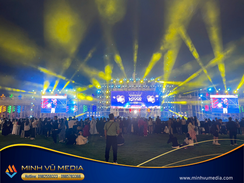 Tổng quan phần set up đèn sân khấu của Minh Vũ Media