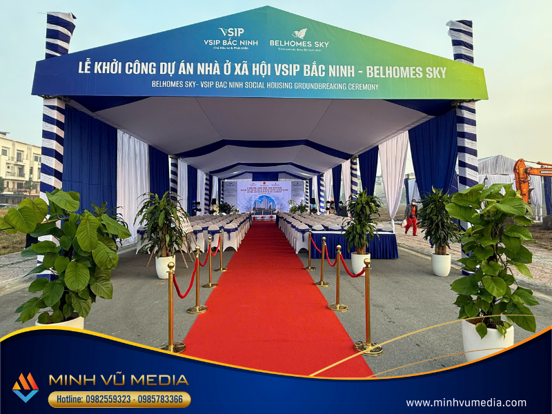 Nhà bạt cho lễ khởi công