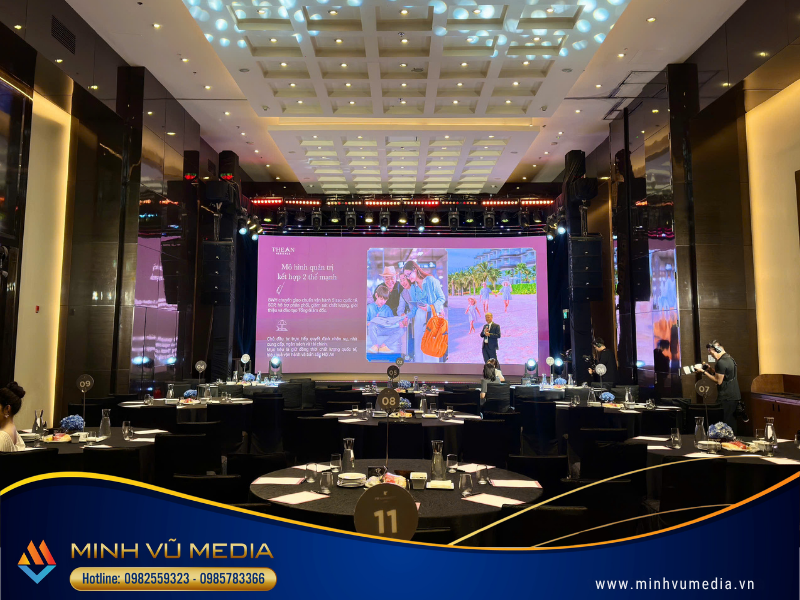 Tổng thể giải pháp thiết bị cho lễ ra mắt The An SECOND-HOME tại sảnh tiệc JW Marriott Hotel Hanoi do Minh Vũ Media triển khai