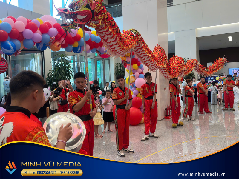 Dịch vụ thuê múa lân trung thu rước lân đón khách chuyên nghiệp cho sự kiện doanh nghiệp do Minh Vũ Media cung cấp